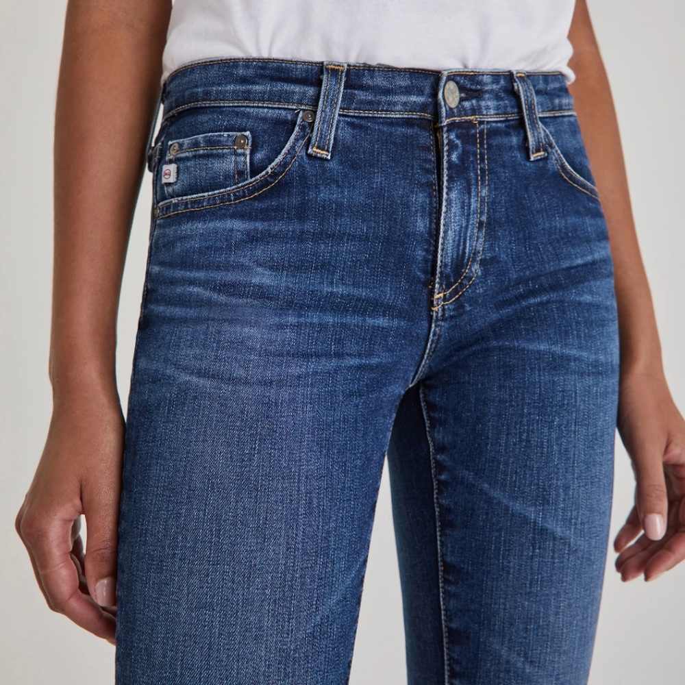 AG The Legging Ankle Super Skinny  Low Rise Jean Med Wash Size 28 Y2K Low Waist - Picture 2 of 13